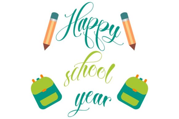 Happy School Year Graphics for Crafts & Local Business Branding