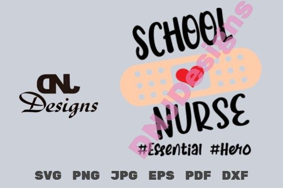 School Nurse Essential Hero Cut File: A Graphic Design Asset for Crafts and Branding